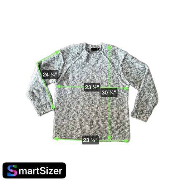 DKNY Jeans‎ Oversized Sweater Womens L Knit Chunky Boxy Pullover Marled Grunge - Picture 2 of 8